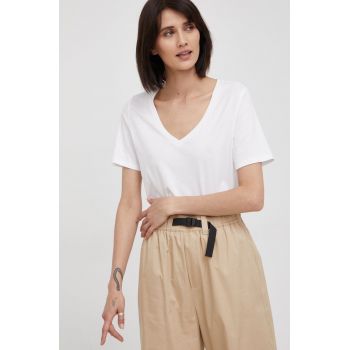 Marc O'Polo tricou din bumbac culoarea alb