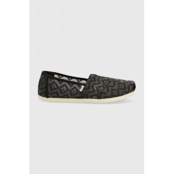 Toms espadrile Alpargata culoarea negru ieftine