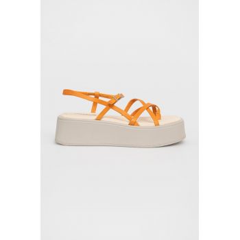 Vagabond Shoemakers sandale de piele Courtney femei, culoarea portocaliu Vagabond Shoemakers sandale de piele Courtney femei, culoarea portocaliu