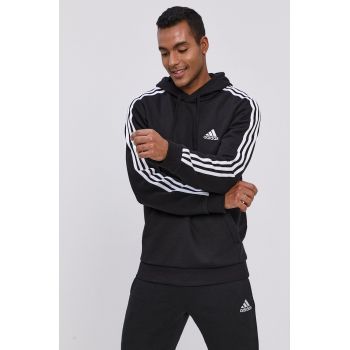 Adidas Bluză GK9072 bărbați, culoarea negru, cu imprimeu