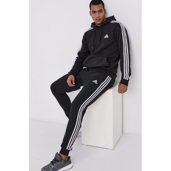 Adidas Pantaloni GM1089 bărbați, culoarea negru, material neted