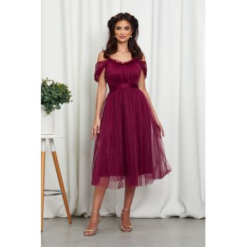 Rochie Queeny Bordo ieftina