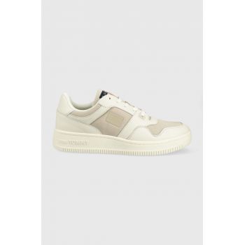 Tommy Jeans sneakers Mix Basket culoarea bej