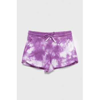 United Colors of Benetton pantaloni scurți din bumbac pentru copii culoarea violet, modelator