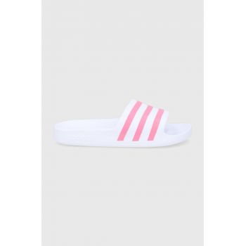 Adidas Performance Papuci Adilette Aqua femei, culoarea alb