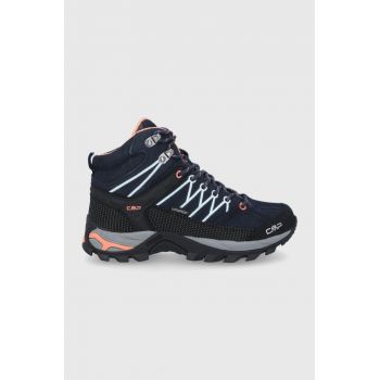 CMP pantofi RIGEL MID WMN TREKKING SHOE WP femei, culoarea albastru marin de firma originala