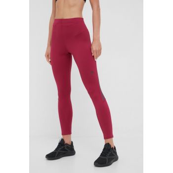 adidas Performance leggins de alergare Run Icons HD9138 femei, culoarea violet, cu imprimeu