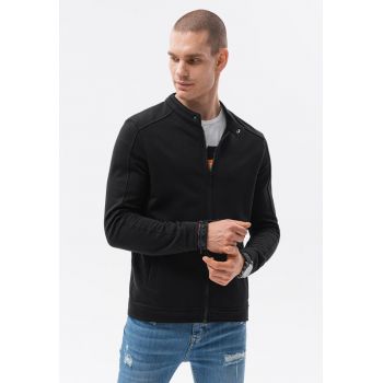 Bluza sport cu fermoar si buzunare oblice