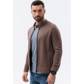 Bluza sport cu fermoar si buzunare oblice