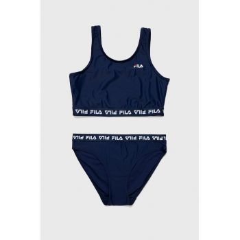 Fila costum de baie pentru copii din două piese culoarea albastru marin de firma original