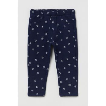 OVS leggins copii culoarea albastru marin, modelator