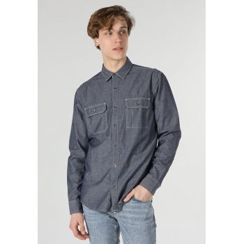 Camasa regular fit cu buzunare pe piept
