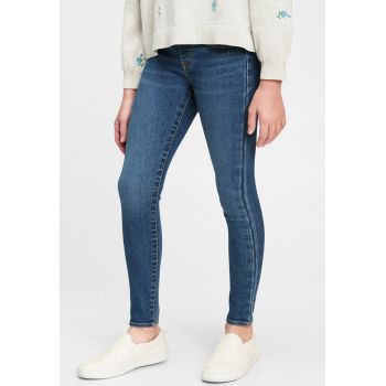 Jeggings cu aspect decolorat