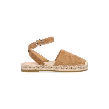 Sandale-espadrile de piele intoarsa