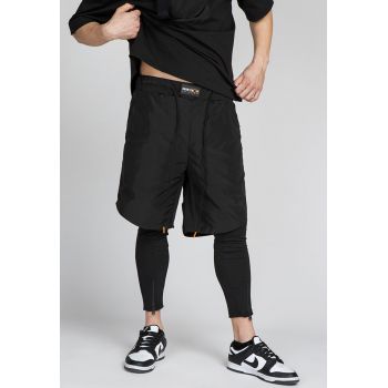 Pantaloni cu snur de ajustare si model 2in1