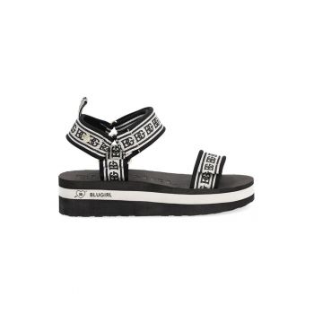 Sandale cu velcro si talpa wedge