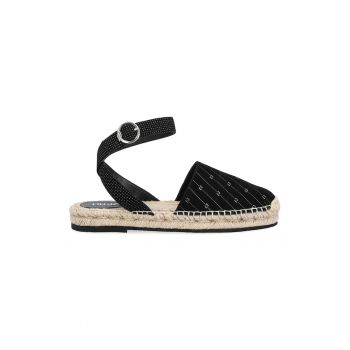 Sandale-espadrile de piele intoarsa