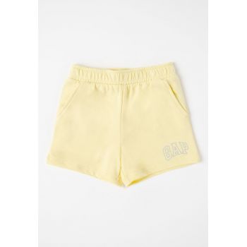 Pantaloni scurti din jerseu cu detaliu cu broderie logo