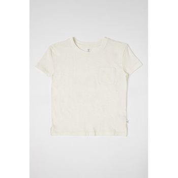 Tricou din bumbac organic cu buzunar aplicat pe piept