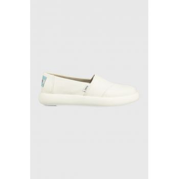 Toms espadrile Alpargata Mallow culoarea alb de firma originale