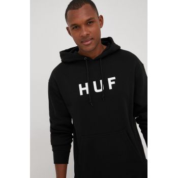 HUF bluza barbati, culoarea negru, cu imprimeu