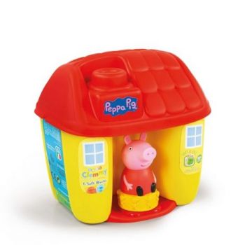 Soft clemmy - casuta peppa pig cu cuburi 17346 Clementoni