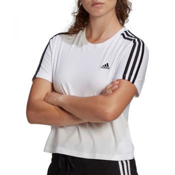 Tricou femei adidas Essentials Loose 3-Stripes Cropped GL0778