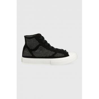 Converse teniși Chuck 70 Redux Hi culoarea negru A00455C.BLK-BLACK