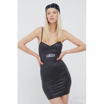 LaBellaMafia rochie culoarea negru, mini, mulata