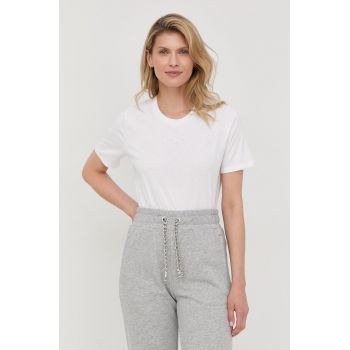 MICHAEL Michael Kors tricou din bumbac culoarea alb ieftin