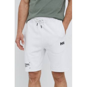 Helly Hansen pantaloni scurți bărbați, culoarea alb 53710-606 ieftini
