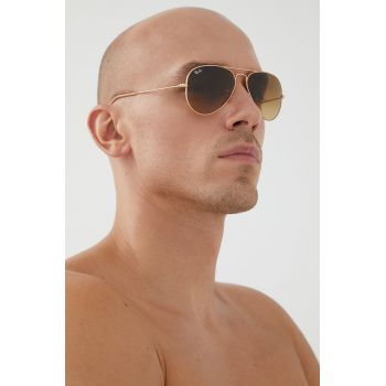 Ray-Ban ochelari Aviator Large Metal de firma originali