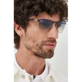 Ray-Ban ochelari de soare barbati, culoarea gri de firma originali