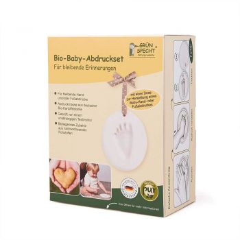 Kit dublu mulaj organic pentru amprenta mana si picior bebelusi Grunspecht 679-00