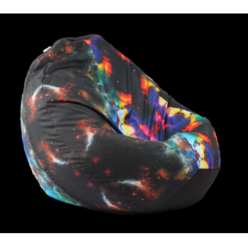 Fotoliu puf tip sac nirvana gigant lagoon nebula imprimat pretabil si la exterior umplut cu perle polistiren