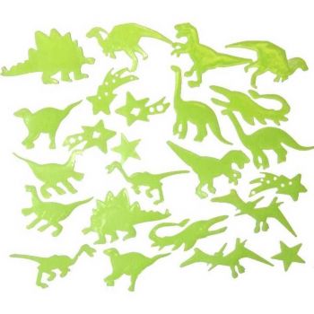 Set 24 stikere fosforescente Dinozauri Bambinice parsaur