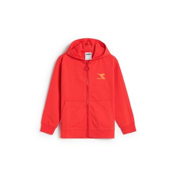 Diadora hanorac de bumbac pentru copii culoarea rosu, neted