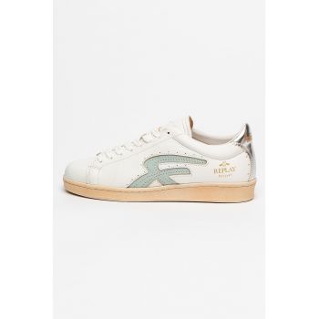 Pantofi sport low-top de piele cu garnitura metalizata pe partea din spate Murray