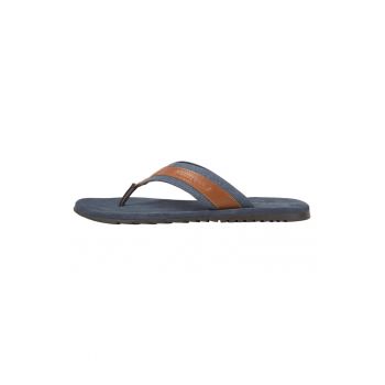 Papuci flip-flop cu garnituri de piele