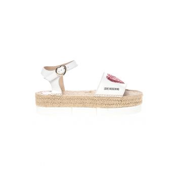Sandale flatform din piele