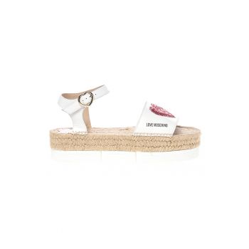 Sandale flatform din piele