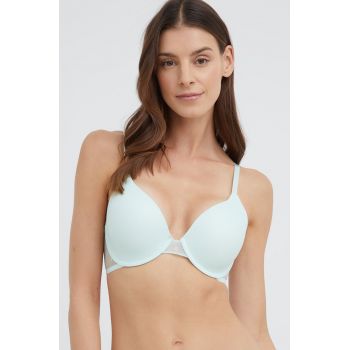 Dkny sutien culoarea verde, neted de firma original