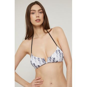 Karl Lagerfeld sutien de baie culoarea alb, cupa usor rigidizata