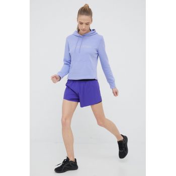 On-running pantaloni scurți de alergare Running Shorts femei, culoarea violet, neted, high waist