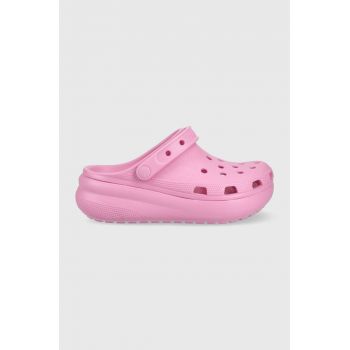 Crocs slapi copii culoarea violet ieftini