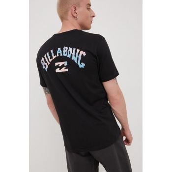 Billabong tricou din bumbac culoarea negru, cu imprimeu