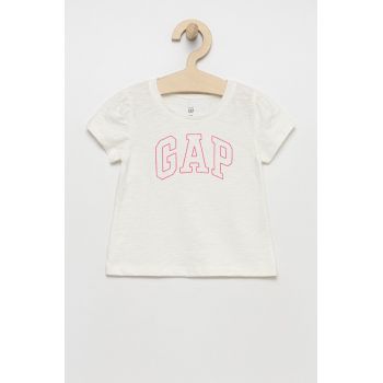 GAP tricou de bumbac pentru copii culoarea alb