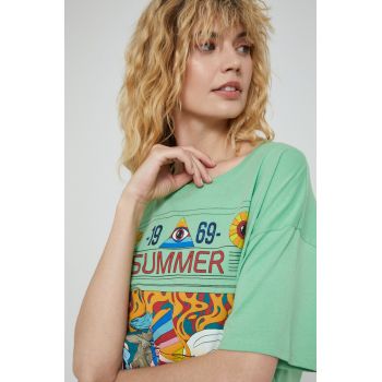 Medicine tricou din bumbac culoarea verde