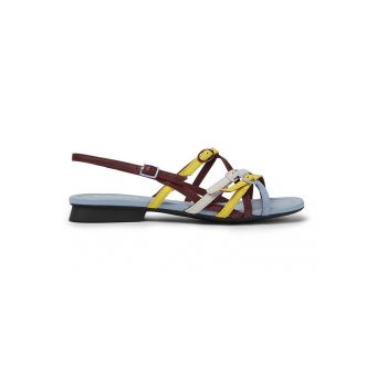 Sandale de piele cu barete multiple Sandale de piele cu barete multiple