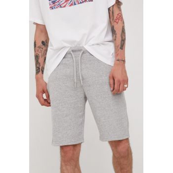 Superdry pantaloni scurti barbati, culoarea gri, melanj